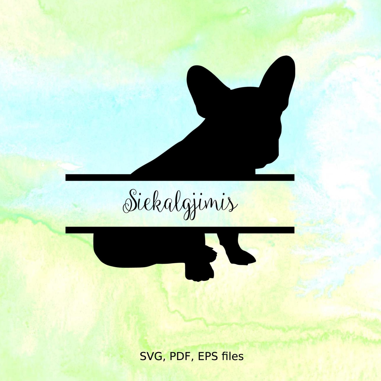 Download Split French Bulldog SVG Pet Monogram Frame svg pdf eps