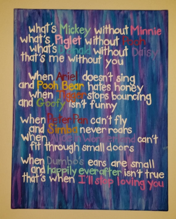 Disney Poetry Canvas