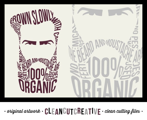 Download Funny hipster Organic Beard Design SVG DXF EPS Png