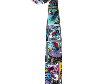 Sumerman Comics Necktie - Unusual tie with comics - original gift for superman lovers - Best gift for lover of comics - Gift for geek