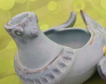 Vintage Haeger Pottery ~ Blue Bird ~ Mid Century Modern Planter ~ Royal Haeger Console Bowl ~ Candle Holder ~ Centerpiece ~ Burst Of Retro