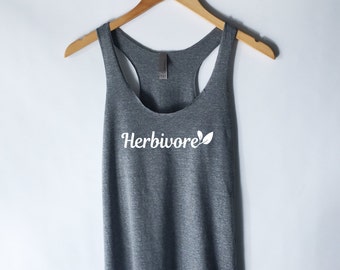 Herbivore Tank Top - Vegan Vegetarian Shirt - Animal Rights - Hipster Tumblr Vegan Shirt - Herbivore Shirt