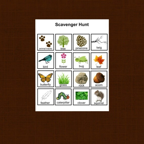 Scavenger Hunt / Nature / Woodland Theme / by DawnOfLightCreations