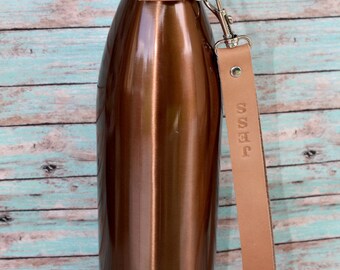 Swell bottle strap, water bottle strap, water bottle carrier, water bottle holder, hands free water bottle holder water bottle personalized