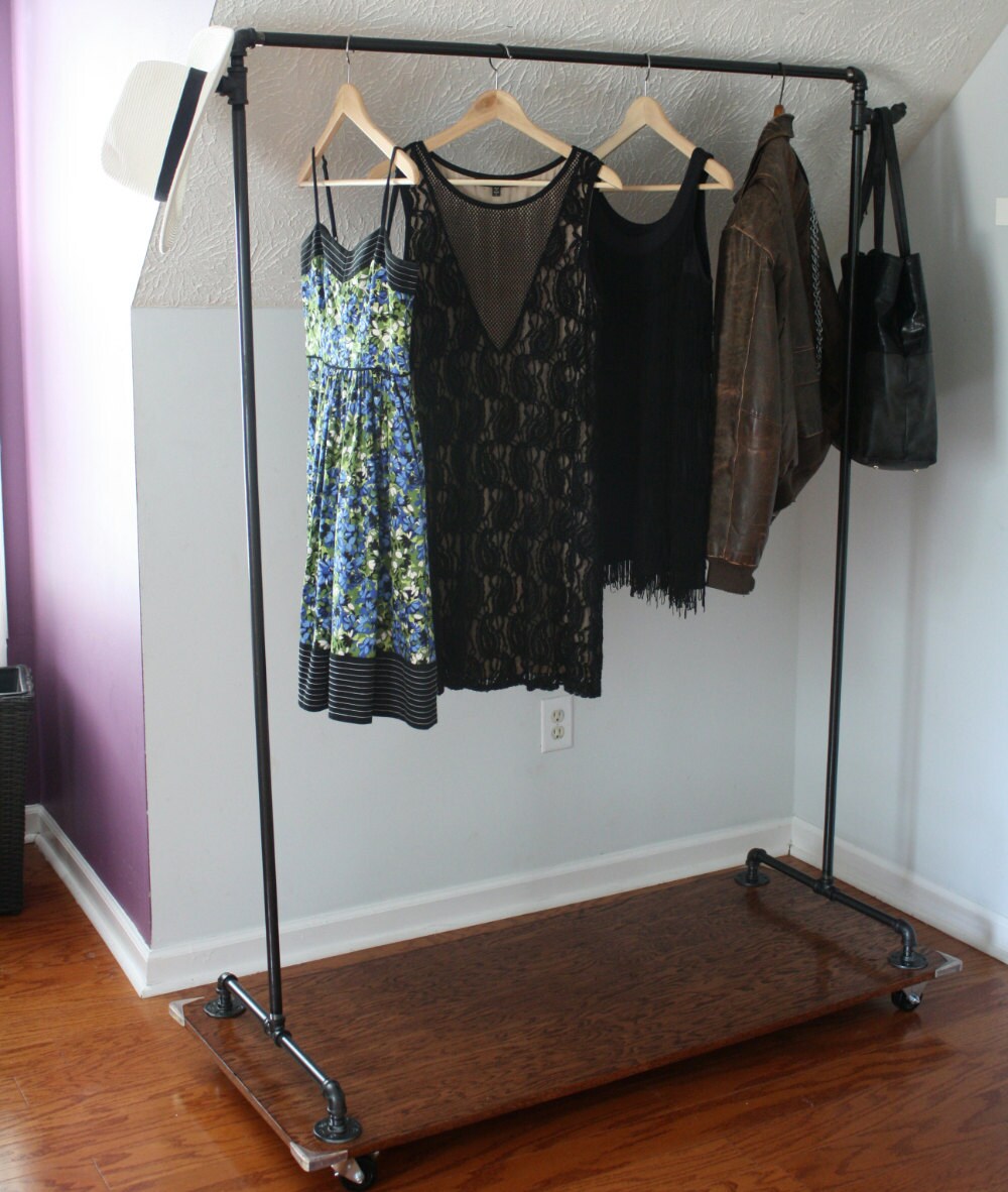 Black Pipe Garment Rack