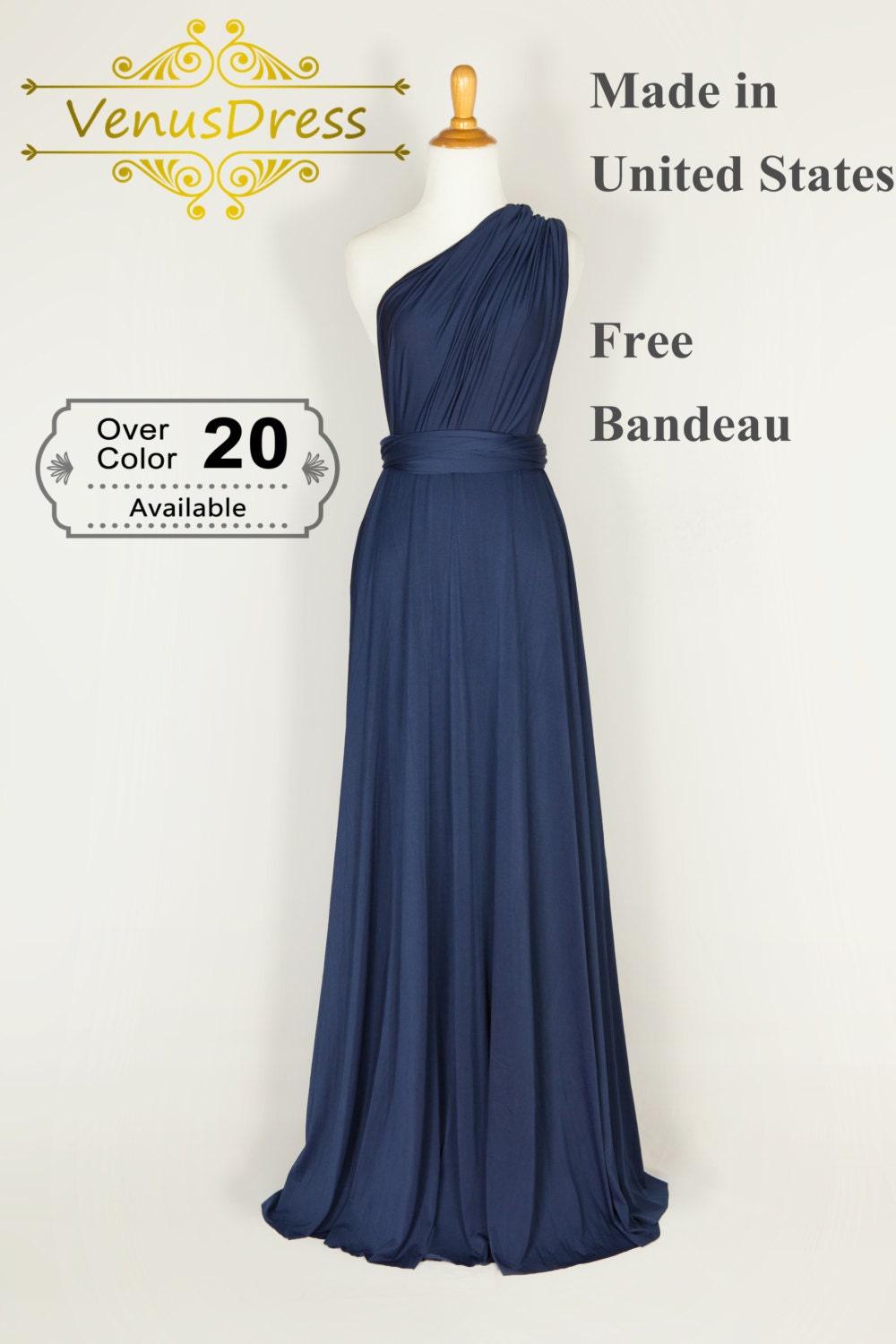 Navy Dress Bridesmaid Dress Infinity By Venusdress On Etsy 