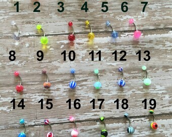 14G Various Color Belly Button Rings