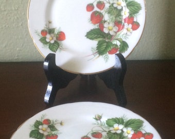 Hammersley Strawberry Ripe Bread and Butter Plates