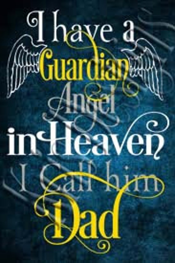 Download Guardian Angel in Heaven - DAD svg png from KrisDesignStudio on Etsy Studio