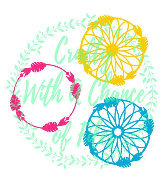 Download Wreath SVG Dream Catcher SVG Frame SVG Arrow Wreath Svg