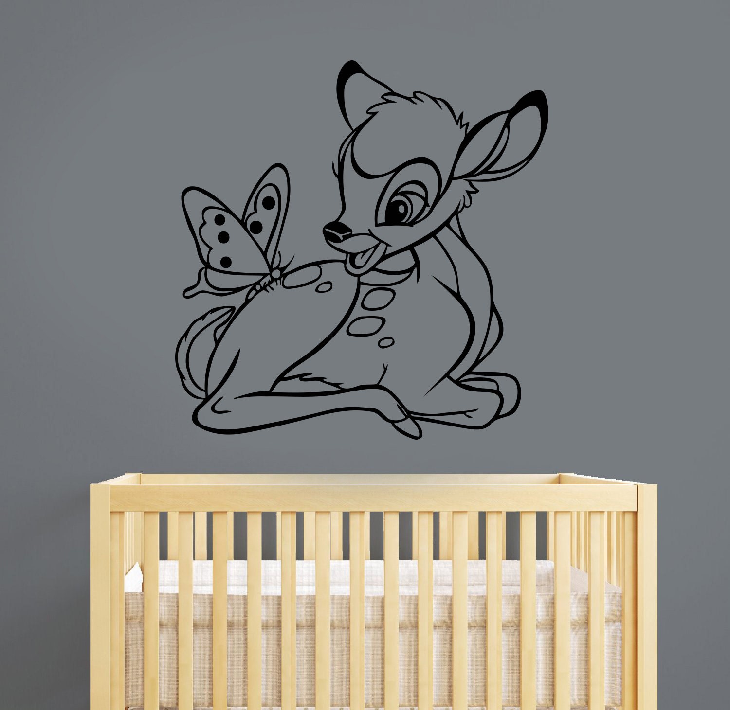 Bambi Wall Decal Removable Vinyl Sticker Cartoon Deer Art