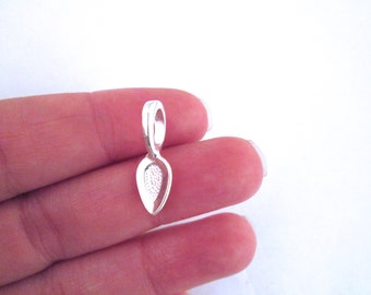 Silver Glue on Bails 21x8mm, pick your amount, A11
