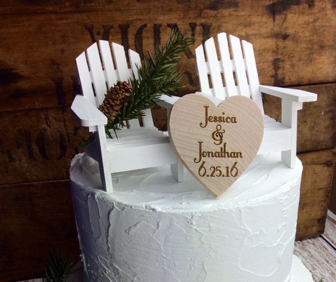 Adirondack Chair Wedding Cake Topper by SpruceandHemlockco 