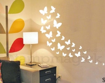 Butterflies Wall Decal for Baby Nursery Wall Decor Vinyl Wall Art for Children's Room - K392