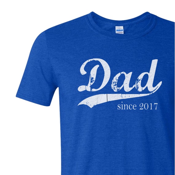 Dad since ANY year screen print t-shirt personalized shirt