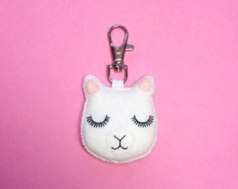 Alpaca Keychain - Alpaca Bag Charm - Cute Animal Keyring - Alpaca Plush - Cute Alpaca - Alpaca Charm