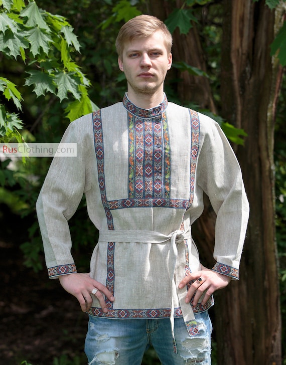 Cossack shirt Russia shirt traditional attire gypsy shirt