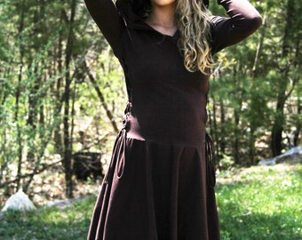 Dress / High Low Dress / Low High Dress / Hoodies for Women /Hoodies / Lace Up Dress / Casual Dresses