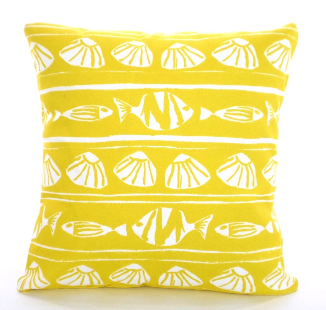 OUTDOOR Yellow Nautical Pillow Covers Decorative Pillows