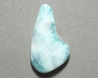 blue LARIMAR cabochon freeform 21X37mm designer cab