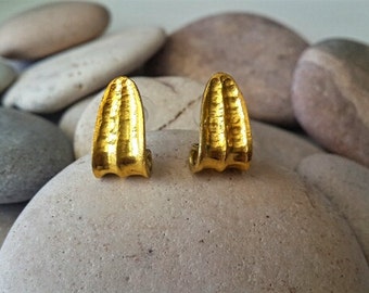 22k Gold earrings, yellow gold earrings,gold post earrings, solid gold earrings Vintage earrings, designer earrings bridal earrings gold
