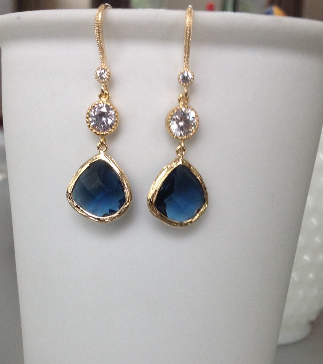 Blue Sapphire Wedding jewelry Blue sapphire jewelry blue