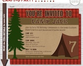 Camping Party Invitation | Camping Birthday Invitation | Camping Printable Invitation | Campout Invitation | Amanda's Parties To Go