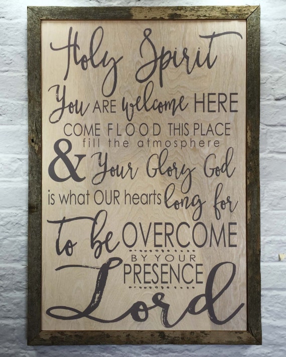 Holy Spirit You Are Welcome Here Rustic Barn by MadiKayDesigns