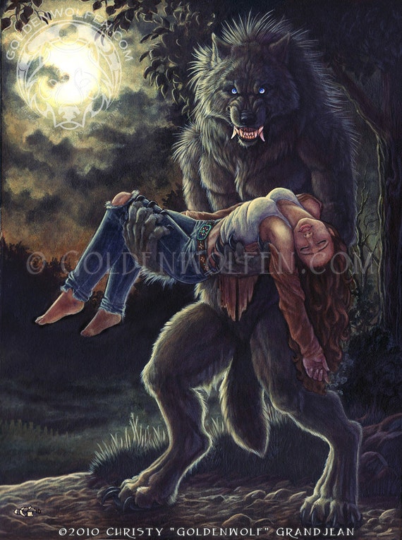 Werewolf With A Woman Print 