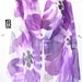 Silk Scarf Handpainted, ETSY, Floral Scarf, Amethyst Purple Primroses Scarf, Purple Silk Scarf, Silk Scarves Takuyo, 11x60 inches.