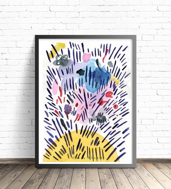 Quantum Physics Abstract art prints. Living room wall art.