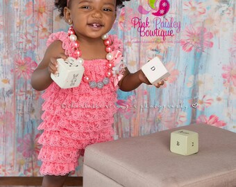 1st Birthday Outfit - Lace Romper - Baby Girl Clothes - Baby Romper - Cake Smash Outfit Girl - Baby Girl Dress - Baby romper for girl
