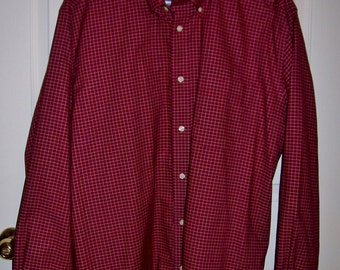 mens wine plaid shirt