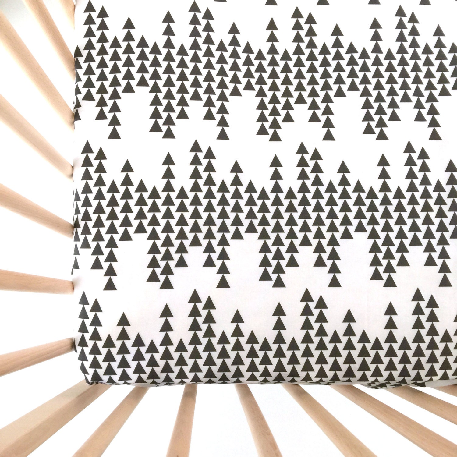 Crib Sheet Black Arrowing. Fitted Crib Sheet. Baby Bedding.