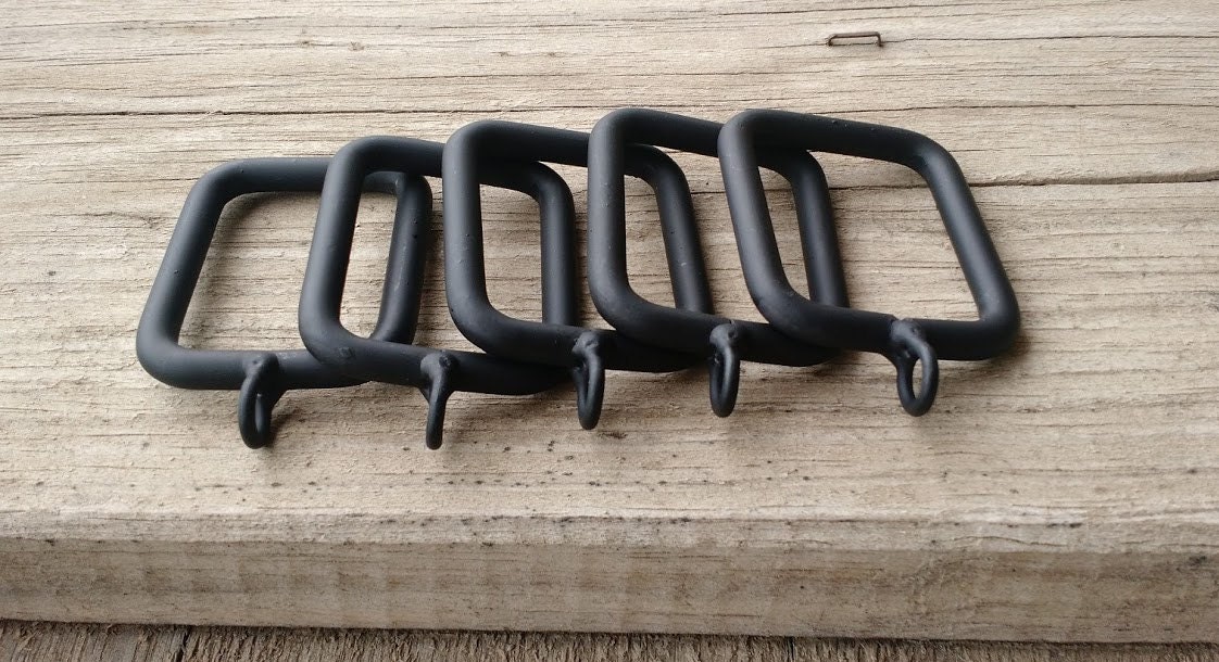 Rectangular Iron Rings Curtain Square Rod Rings Rectangular