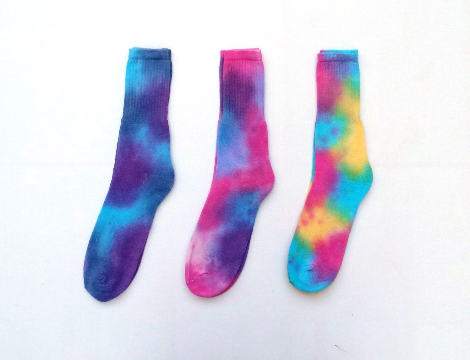 Mens Socks Tie Dye Socks Set of 3 Hippie Gift for Him Hippie
