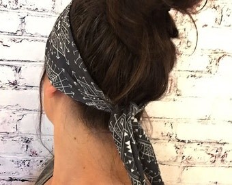Tie-Back Headband - Wandering Gypsy Black - Boho Headband - Yoga Headband - Eco Friendly