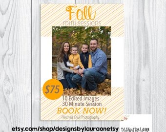 Fall Mini Session Template-Photography Ad-Facebook Ad for Photographers