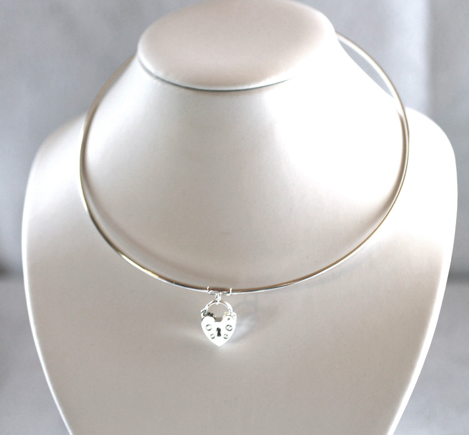 Silver Day Collar Discreet Silver Collar Sterling Silver