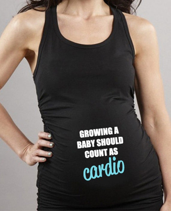 Items similar to Maternity / Pregnancy Fitness Tank Top Growing A