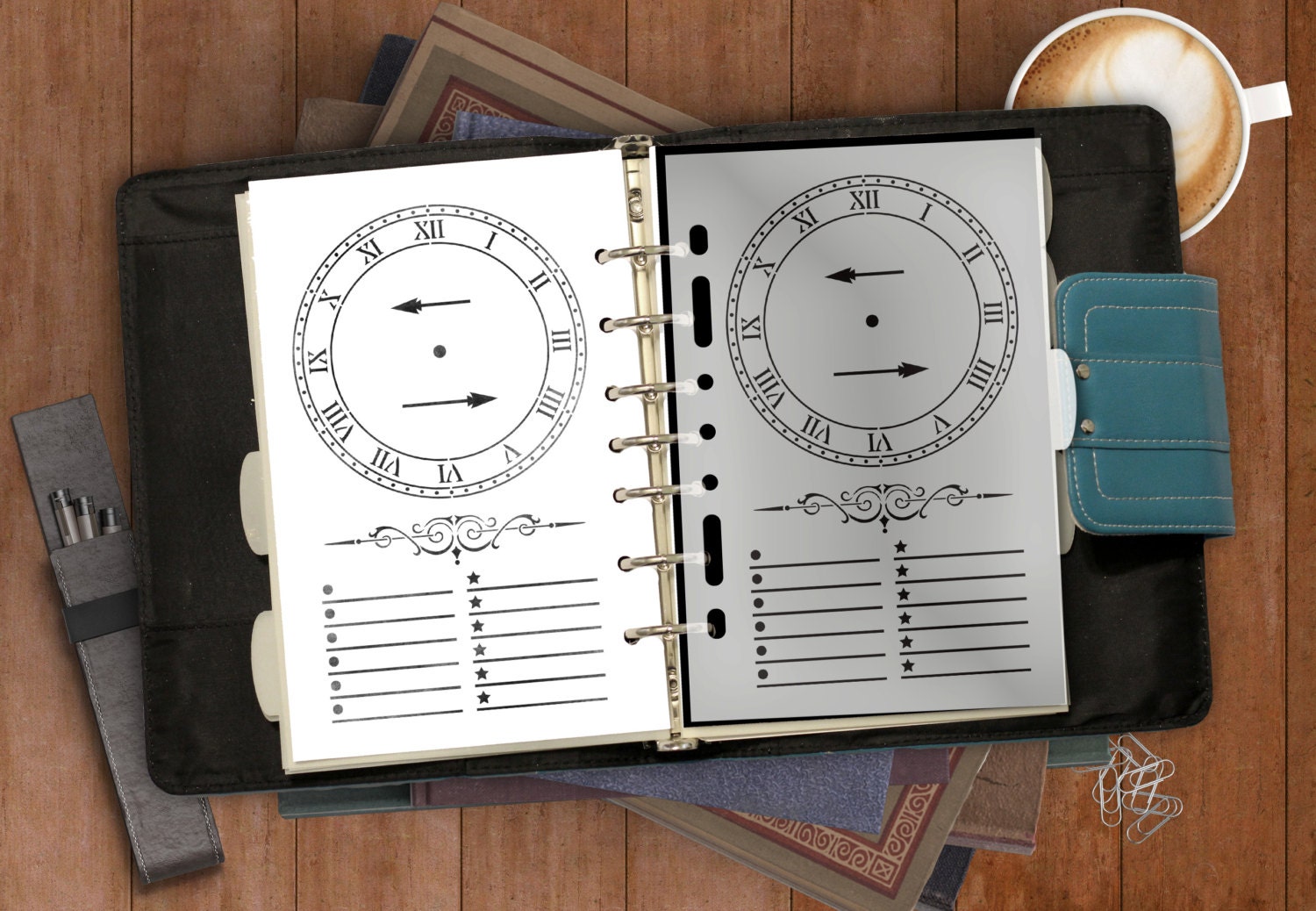 Timely Bullet Journal Clock & Planner Stencil