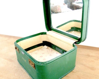 Train Case Mid Century Toiletry Case American Tourister Green