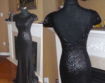 Black sequin dress, black bridesmaid dress, bridesmaid sequin dress. black prom dress