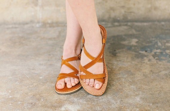 Light Brown Sandals Summer Sandals Leather Sandals In Brown