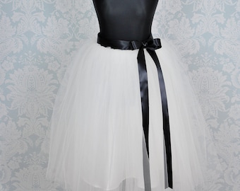 Wedding Tutu Skirt,Black Tutu Skirt,Adult Tutu Skirt,Tulle Skirt,Bridesmaid Tutu Skirt,White Tutu Skirt,Prom Tutu Skirt,Wedding Tutu Dress