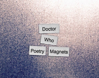 Doctor Who Refrigerator Magnets, Poetry Word Magnets, Dr. Who, Free Gift Wrap