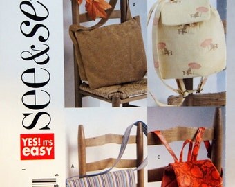 Utility Bags Butterick See & Sew B4583 Uncut Sewing Pattern 2005