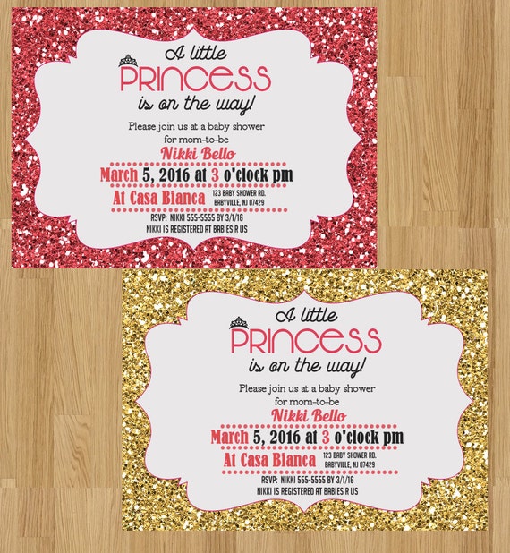 Princess Baby shower invitation Princess by InvitationsByNikki