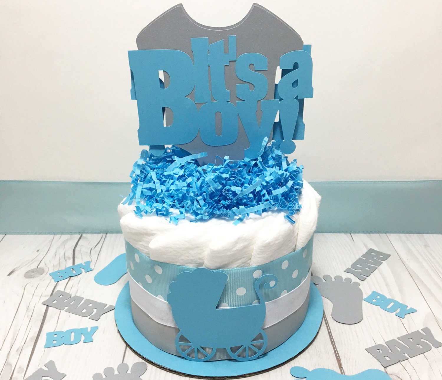 It's A Boy Diaper Cake Centerpiece Kit Boy Baby Shower