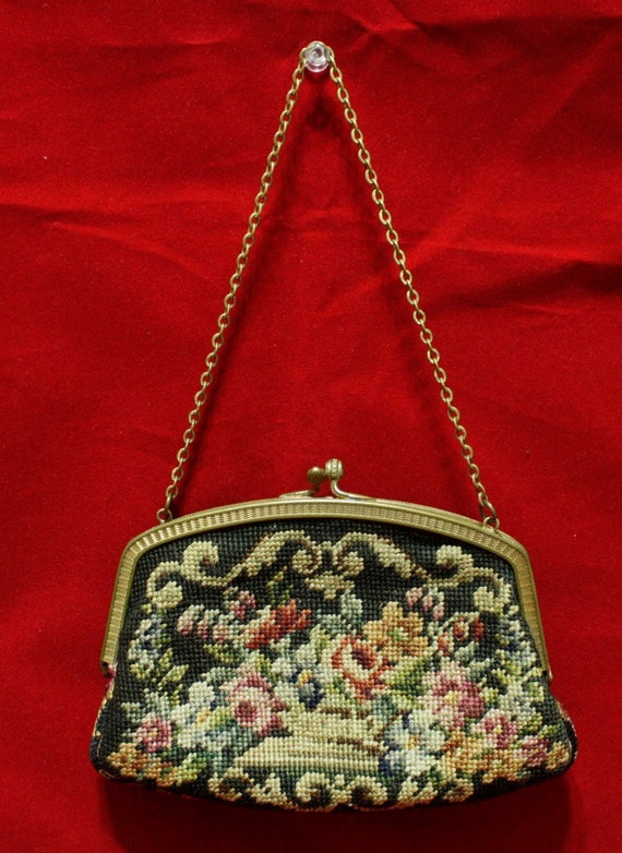 Vintage/Antique Embroidered Make-Up Purse